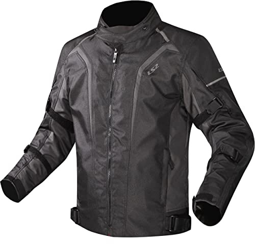 LS2 blindé Motard Sepang. Veste Textile imperméable et Respirante. Protection CE, Black Grey, M Homme