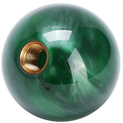 Pomo de de marchas de bola redonda estilo mármol con adaptadores de montaje para coche
