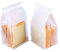 50 bolsas de panadería, bolsas de pan de papel con viento frontal transparente, bolsas de estaño con cierre de pestaña de corbata, bolsas de embalaje de galletas de café para productos horneados