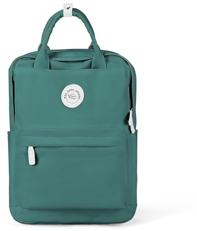 HYC00 Mochilas Escolares Mochila Mujer, Mochila Impermeable Portatil 14 Pulgadas,Casual Bolsos Niña Niño Backpack Adolescente para Universidad Mochila Ligera Mochila de Viaje,Azul Verde