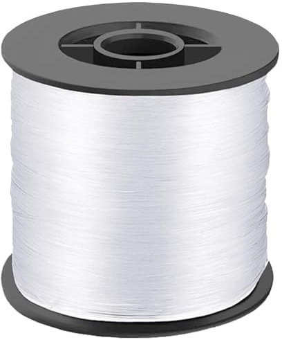 DAJISI Nylonfaden Transparent Reißfest, Nylonschnur für Armbänder 200 M Transparent Nylonschnur 0,8mm Durchmesser Angelschnur Monofil für DIY Kunsthandwerk Schmuck und Hängende Accessoires