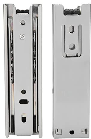 2 uds 5 pulgadas Mini guías de cajón cortas riel guía para muebles extensión completa herrajes para armario de cocina 2 uds cajón de 5 pulgadas, montaje inferior