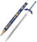 UNIQUE BLADES' Zelda Sword ! 104-CM Cosplay Replica Sword, Legend of Zelda Master Sword - Carbon Steel, Limited Edition Deluxe Replica, Martial Arts Swords' Collectors Full Tang' Sword with Scabbard