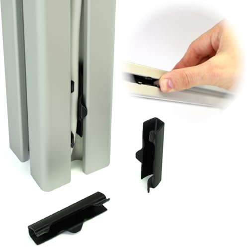 Inlay zur Kabel Befestigung in Konstruktionsprofil Nut Schnelle Befestingung mit Push-Click Funktion Einsatz für Aluprofile für schnelles Einfädeln (I-Typ Nut 8, Schwarz, 25, Anzahl)