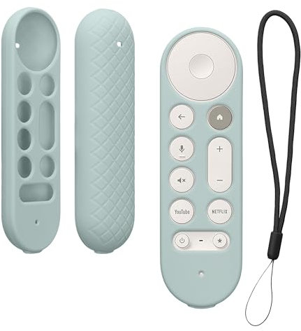 kwmobile Case Compatible with Google TV Streamer 4K Case - Soft Silicone Cover for Remote Control - Pastel Green