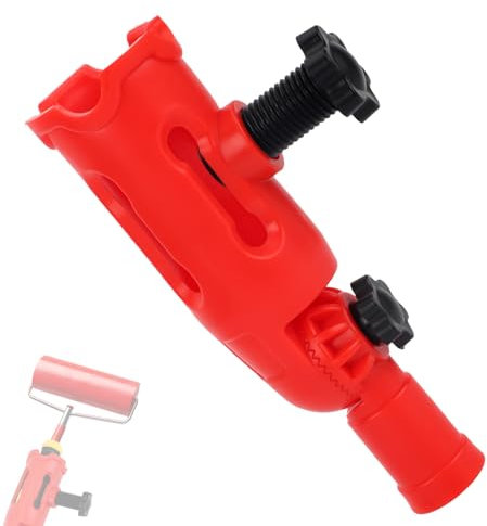 BOXOB Extensor de Pincel Multiángulo, Accesorio Extensión para Pinceles y Rodillos Adaptador de Herramientas Pintar Bordes con Cabezal Giratorio para Techos Altos Paredes y Esquinas