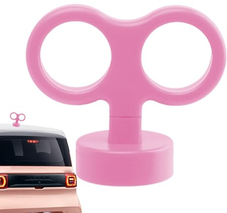 Flkiglm Juguetes de cuerda para coche | Decoración exterior del coche 3D - decorativos creativos para casco de moto, accesorios para hombres, accesorios de coche, diseño lindo, Rosa., Siehe