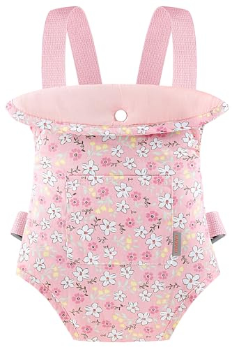 GAGAKU Muñeca Transporte con Correa Delantera y Trasera para Muñecas, Accesorios para Muñeca con Correas Ajustables para Niñas Pequeñas, Color Rosa