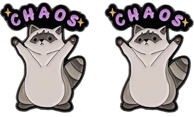 Cartoon Raccoon Brooches Alloy Accessories, Brooches For Women