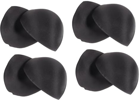 BESPORTBLE 4paio Inserti Push-up Per Reggiseno Sportivo Senza Ferretto Imbottitura Rimovibile Leggera e Confortevole Adatta Coppe Nero