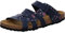 Bio Life Damen Pantolette in Blau aus Kunstleder mit Buntem Blumen Muster und Weichfußbett. blau Gr. 39