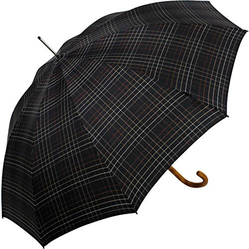 Knirps Herren Stockschirm Regenschirm Long AC - Schottenkaro black