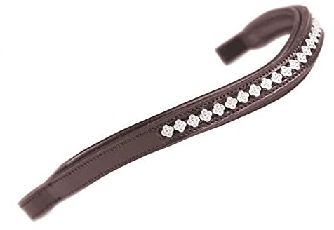 Shires Aviemore Flower Diamante Browband (Havana, Cob)