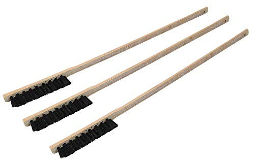 Jadeshay Pet Cleaning Brush,3PCS Bird Cage Cleaning Brush Tool Clean Brush Wooden Durable Long Handle Bird Cage Cleaning Brush for Pet Bird Parrots Small Animal Necessary Supplies