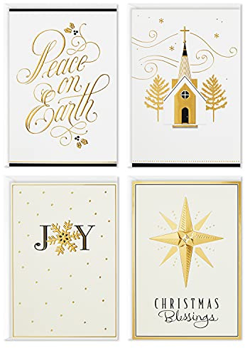 Image Arts Boxed Religious Christmas Cards Assortment, Peace on Earth (4 Designs, 24 Cards with Envelopes)