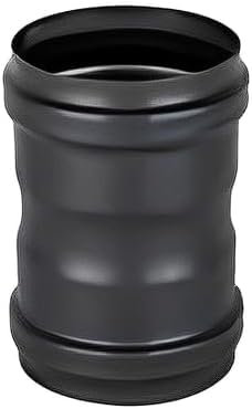 Manicotto FF Nero Femmina-Femmina Tubo Stufa A Pellet Ferro sp 1.2 (D 80 mm FF)