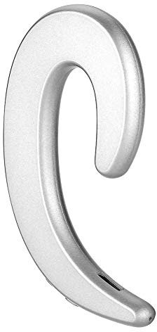 Auriculares Bluetooth sin Tapón para los Oídos, Auriculares Deportivos, Auriculares Inalambricos, Auriculares Inalámbricos Gancho Oreja Manos Libres Bluetooth sin Dolor Conducción ósea (Plata)