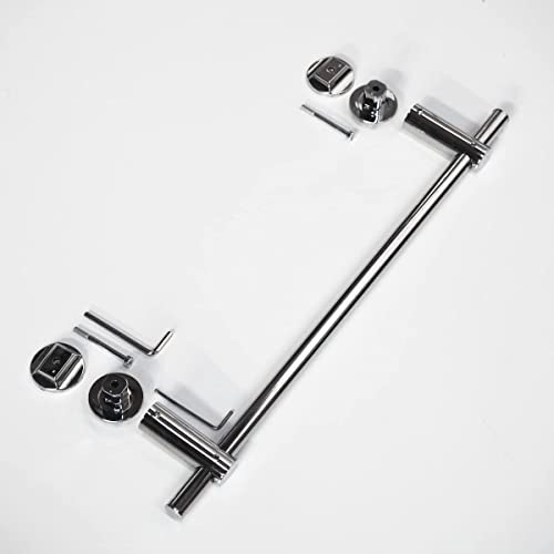 Barra porta asciugamani destra per termosifone, tubo ovale, accessorio per riscaldamento, lunghezza 460 mm, cromato