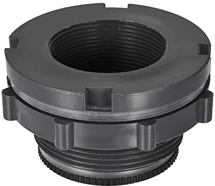 M METERXITY 1 Set PVC Passaparete Raccordo - Passaparete Filettato Acqua Serbatoio Connettore, con Spina Raccordo, Applica a Acquari, Rubinetti, (Filettatura G1-1/2, Grigio)