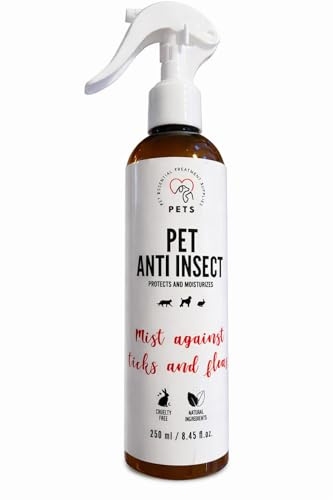 Produit naturel contre les tiques et les puces avec effet immédiat – Répulsif anti-puces pour chats et chiens sans additifs synthétiques Alternative sûre et efficace aux comprimés, ne charge pas le