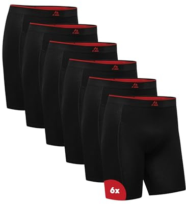 DANISH ENDURANCE Extra långa Bambukalsonger för Män, Mjuka, 3 & 6-pack | Bambukalsonger, mjuka och luftiga, fuktavledande och geruchshemmande, minskar skav för vardag, träning och resor