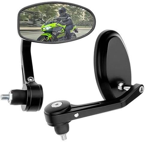 WANDGU 360°Drehbar Motorrad Spiegel: Rückspiegel Motorrad, Universal Lenkerendenspiegel, Motorra d Rückspiegel mit Halterung für jedes Motorra d oder Elektrofahrzeug mit Lenkerdurchmesser von ca. 22mm