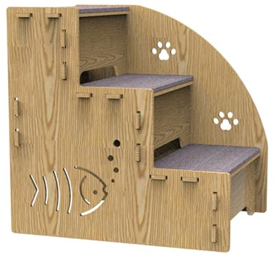 Escalera para Perros 35x26x35cm | Rampas Mascotas Interior Estructura Robusta Soporte Duradero Articulaciones Fácil Movimiento Altura Ajustable Muebles para Mayores Perros Pequeños
