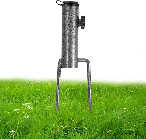 Genérico Ancla de para Paraguas de Playa - Inserto de Tierra de Acero Duradero con diseño de fácil, Soporte de sombrilla Fuerte | Postor al Aire Libre portátil para el césped, Patio, jardín, Picnic,