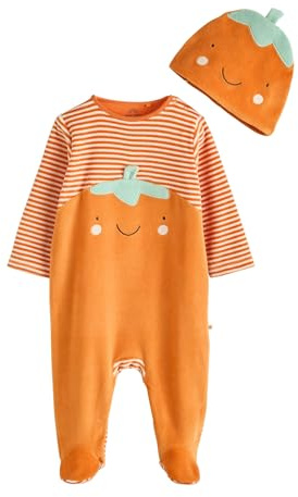 NEXT Nyfödda unisex Halloweendräkt pumpa babypyjamas Orange 68-74