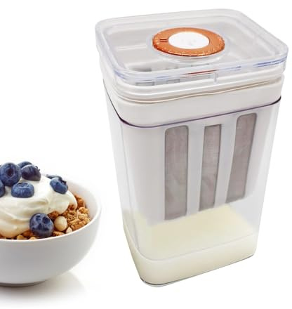 Colino per Yogurt | Setaccio Alimentare Filtro | 1100ml Colino a Maglie Riutilizzabile Filtro e Setaccio per Tè, Miele, Riso, Salsa, Caffè, Succo, Cucina, Scarti Alimentari, Filtraggio e Servizio