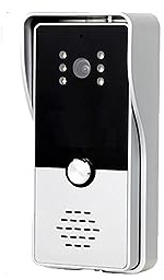 WAFOHSR Sistema Video del Intercomunicador Timbre Teléfono De La Puerta 7 Pulgadas con Prenda Impermeable Charla Desbloqueo Cámara Audio Bidireccional(Single Doorbell)