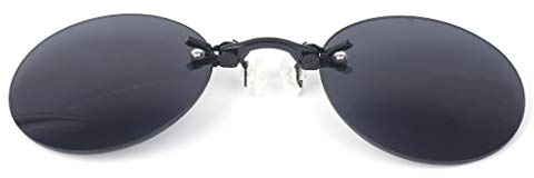 Maxtonser Occhiali da sole retrò rotondi vintage unisex naso clip metallo occhiali