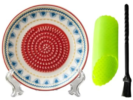 Keramik Knoblauchreibe Set 3-teilig, Multifunktionale Ingwerreibe Mit Schüs