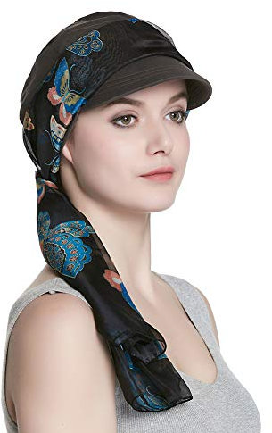 Alnorm Couvre-Chef Chimio pour Femme Casquette Bambou Newsgirl