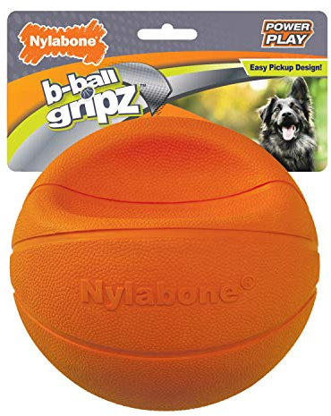 Nylabone Power Play Gripz B-Ball Ballon de Basketball pour Chien Taille L
