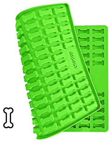 Collory Medium ben (3,2 cm) silikonbakmatta, bakform för medelstora gör-det-själv hundkakor och godis, benbakform, pralinform, chokladform, non-stick och livsmedelssäker (BPA-fri)