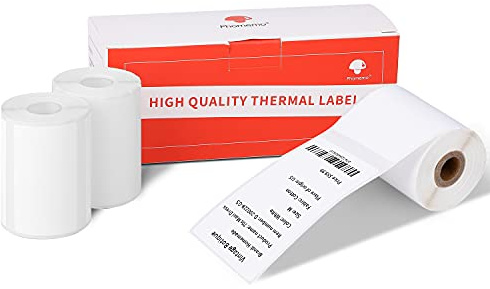 3 Rolls of Phomemo m110 Printer Labels, 50x80 mm Self-Adhesive Direct Thermal Labels, Thermal Printer Label for Phomemo M110 M108 M220 M221 M150 M100 M250 Label Maker, for Barcode, Address, Clothing