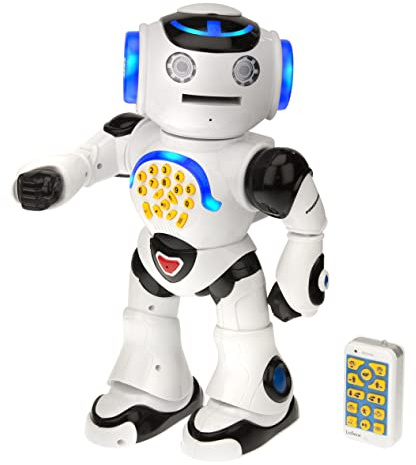Lexibook ROB50AR – fjärrtalande leksaksrobot med djur (arabiska språket), dans, sång, läser berättelser, matematiska frågesporter, skytte och röstimitation, för barn från 4 år och uppåt