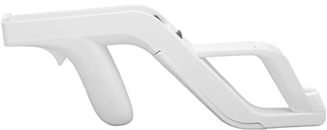 Yoidesu Gamepad Light Gun for Wii Controller, White Stable Reduce Fatigue Scratch Resistant Light Gun Accessory for Electronic Shoot Sport Games(White)