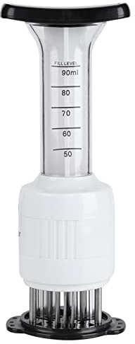 Iniettore di Aghi per marinata di Carne, Iniettore di Aghi per intenerire la marinata Bistecche Siringa per aromi Cuoco Utensile da Cucina per Petto di Pollo Costolette di Maiale Petto di Manzo