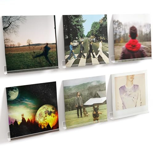 Lifewit 6 Pack Wandregal Schmal, 30.4 cm Hängeregal Schweberegal für Schallplatten Bilder, Kunststoff Bilderleiste, Bücherregal Wand, Wanddeko Wandhalterung für Küche Schlafzimmer Kinderzimmer Büro