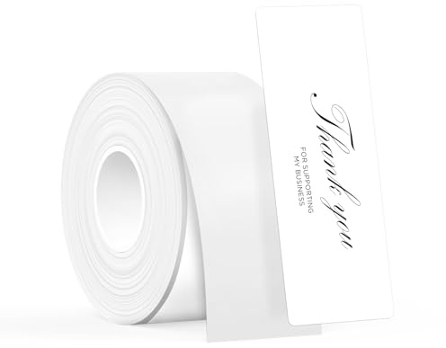 SUPVAN T50M Etiketter, 28mm x 89mm, 90 St/Rull, Svart På Vit | Termisk, Vattentät, Oljeresistent, Slitstark, Stark Vidhäftning, Automatisk Identifiering, för Skola, Kontor och Hem