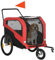 PawHut 2-in-1 Hundeanhänger, Fahrradanhänger für Hunde, Hundewagen mit Reflektoren, Hundebuggy max. 30 kg, Hundefahrradanhänger für Große Hunde, Oxford-Gewebe, Rot