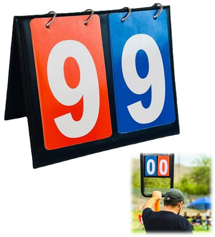 Anzeigetafel,2-Stellige Anzeigetafel,2 Digit Flip Sport Anzeigetafel Digital Zähler,Tragbare Anzeigetafel,Scorebord Punktezähler,Sportanzeigetafel für Basketball,Tischtennis,Fußball,Badminton,Baseball