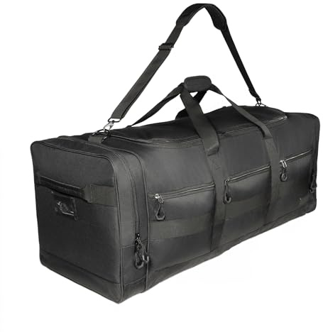 Fitdom 140L 38 Heavy Duty Extra Large Sports Equipment Duffle Bag with Upgrade Zipper, Durable & Water Resistant. Perfect for Travel Storage Football Hockey Baseball Basketball Team Coaches & More