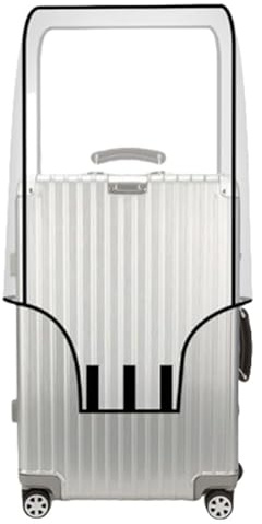Ycnpeatt 20 Inch Reinforced Edge Suitcase Cover - Transparent PVC Waterproof Luggage Protector with 3 Heavy-Duty Velcro Straps, Premium Wrapped Design for 20 Wheeled Suitcases (1-Pack)