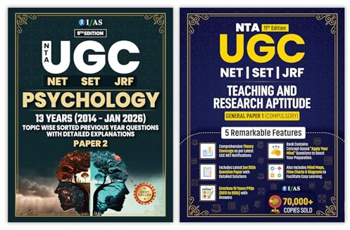 UGC NET Psychology Paper 2 Book 2025 & UGC NET Paper 1 Book [Set of 2 Books] | Previous Year Solved Papers Unit Wise Sorted with Detailed Solutions | ... NET Psychology and UGC NET Paper 1 Books)
