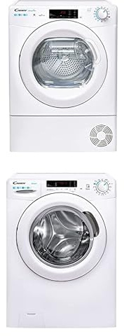Candy Smart Pro Set: Secadora Condensación 8KG + Lavadora 10KG 1400 RPM, WiFi, App hOn, Blanco