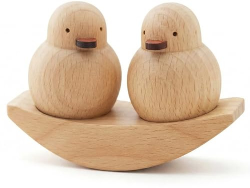 AZIDWERYQ Canard en Bois, Cadeaux d'amitié sculptés à la Main et décor de Bureau, Canard en Bois Mignon sur Un Bateau pour la Maison et Cadeaux Petite Sculpture en