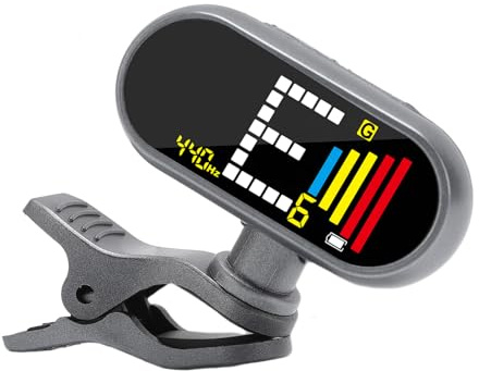 SEAFRONT ET-10 Guitar Tuner Clip On Chromatic Tuner Pitch Clip-On med 0,1s Snabbrespons 360 Rotations LCD Färgskärm för Gitarr Bas Ukulele Violin
